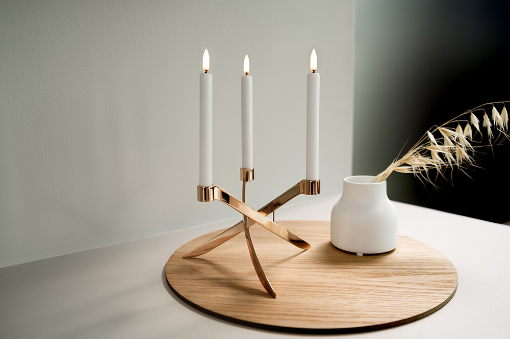 UYUNI Lighting Bonfir Candle Lyseholder i Rose Gold