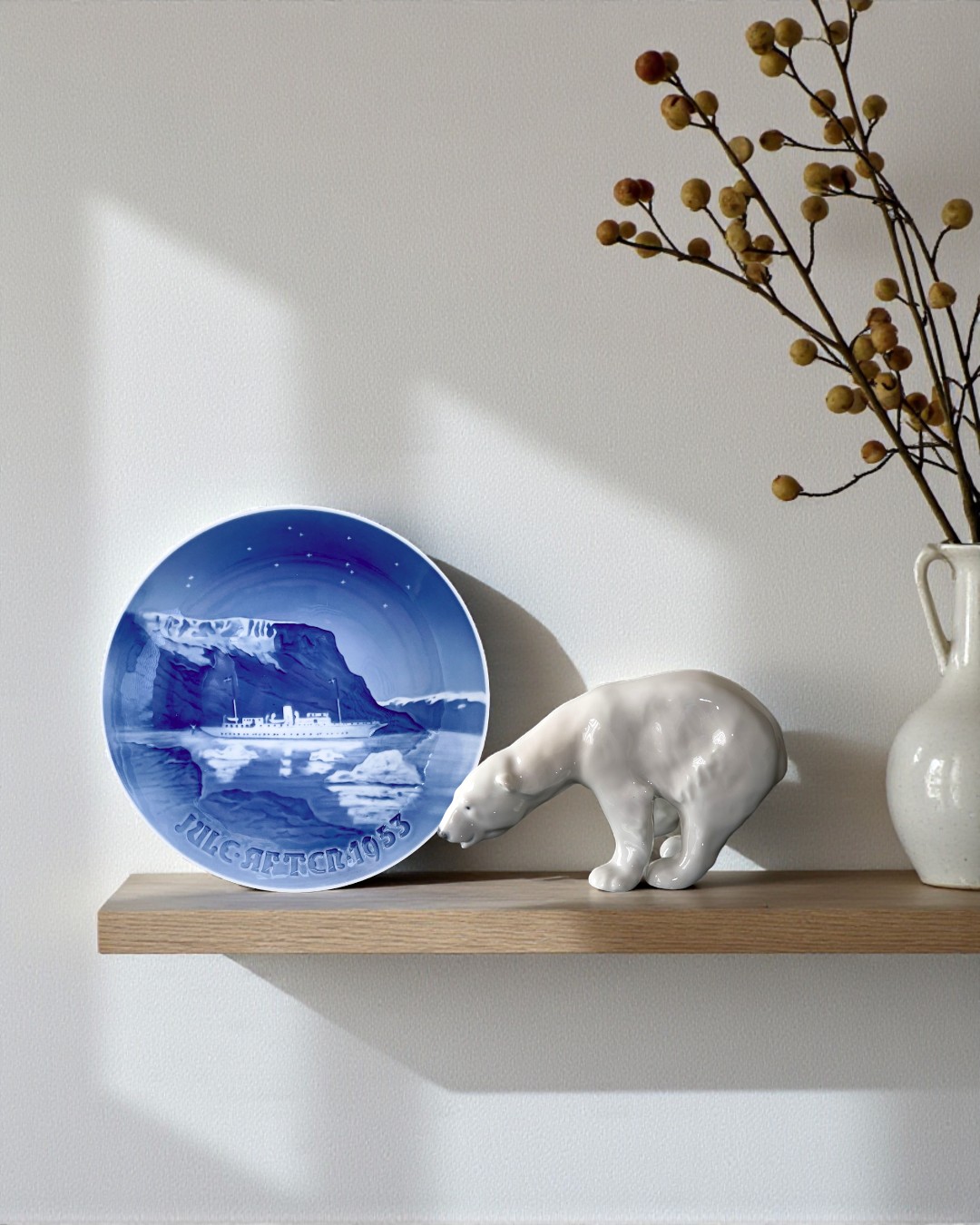 Porcelænsfigur af isbjørn fra Royal Copenhagen