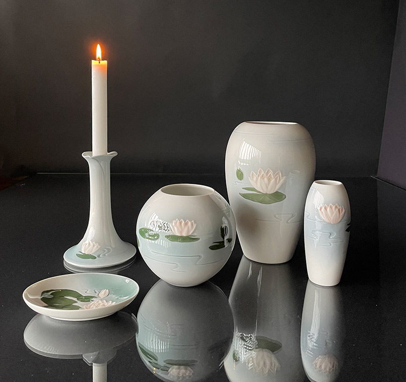 Bing & Grøndahl vaser med åkander