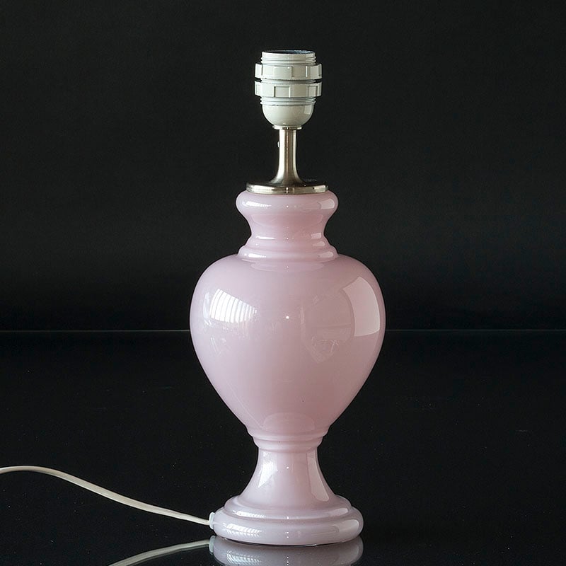 Holmegaard Florence bordlampe, rosa glas (uden skærm) - Udgået af produktion