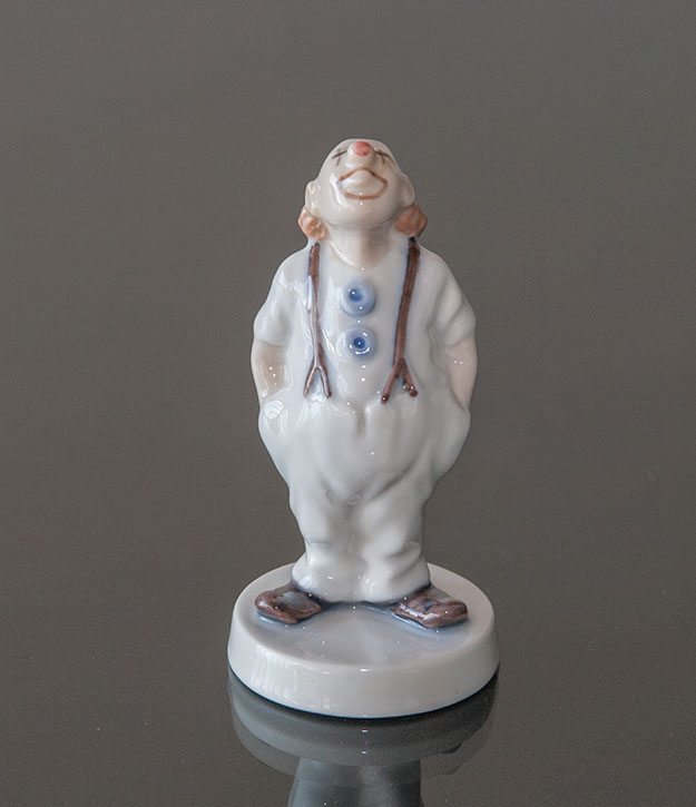 Klovne figurer glas og porcelæn